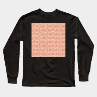 Coffee Pattern with Leafs Long Sleeve T-Shirt